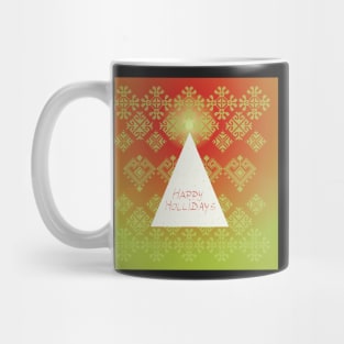 Greeting folk art - Motif design - Christmas tree Mug